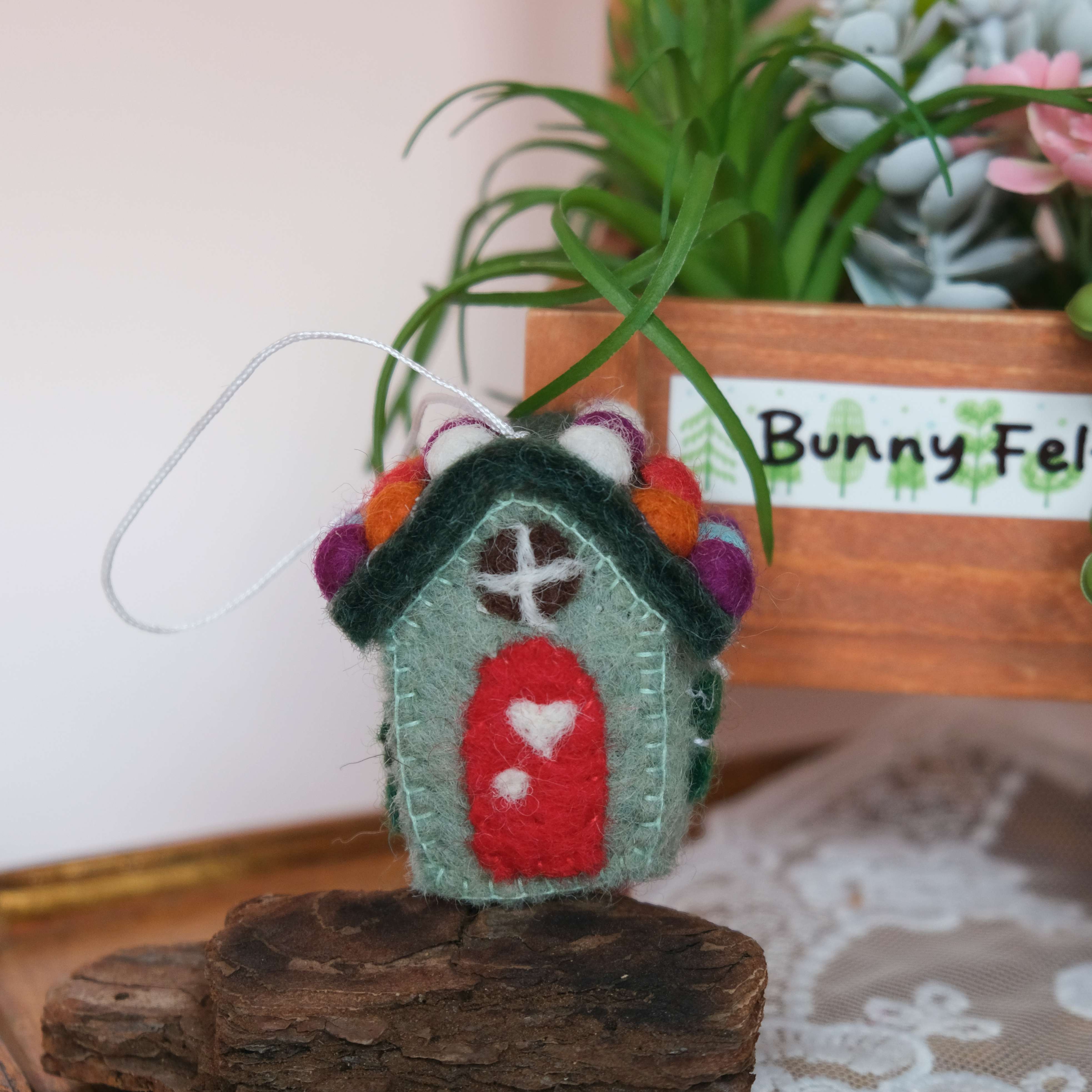 Felted House Pendant