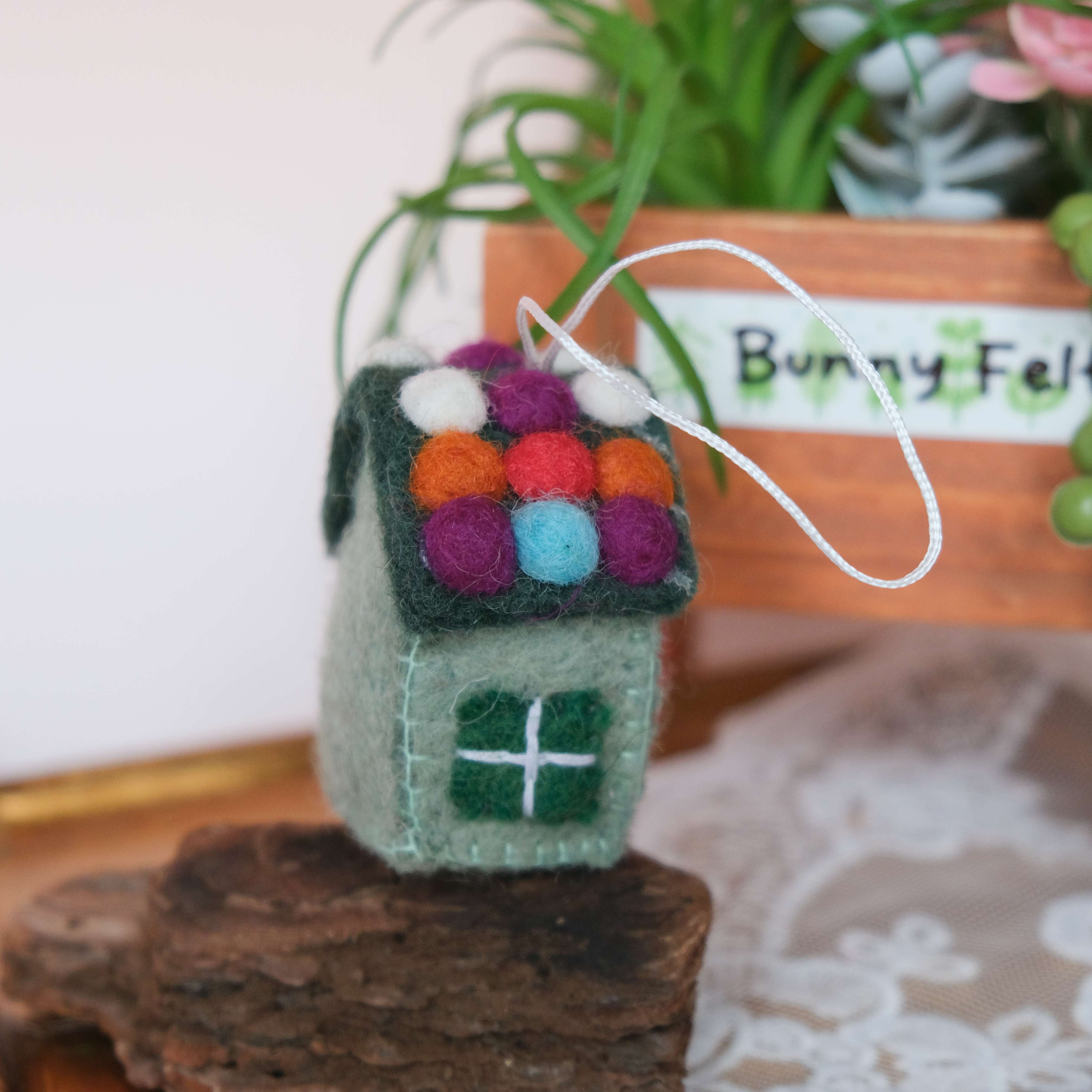 Felted House Pendant