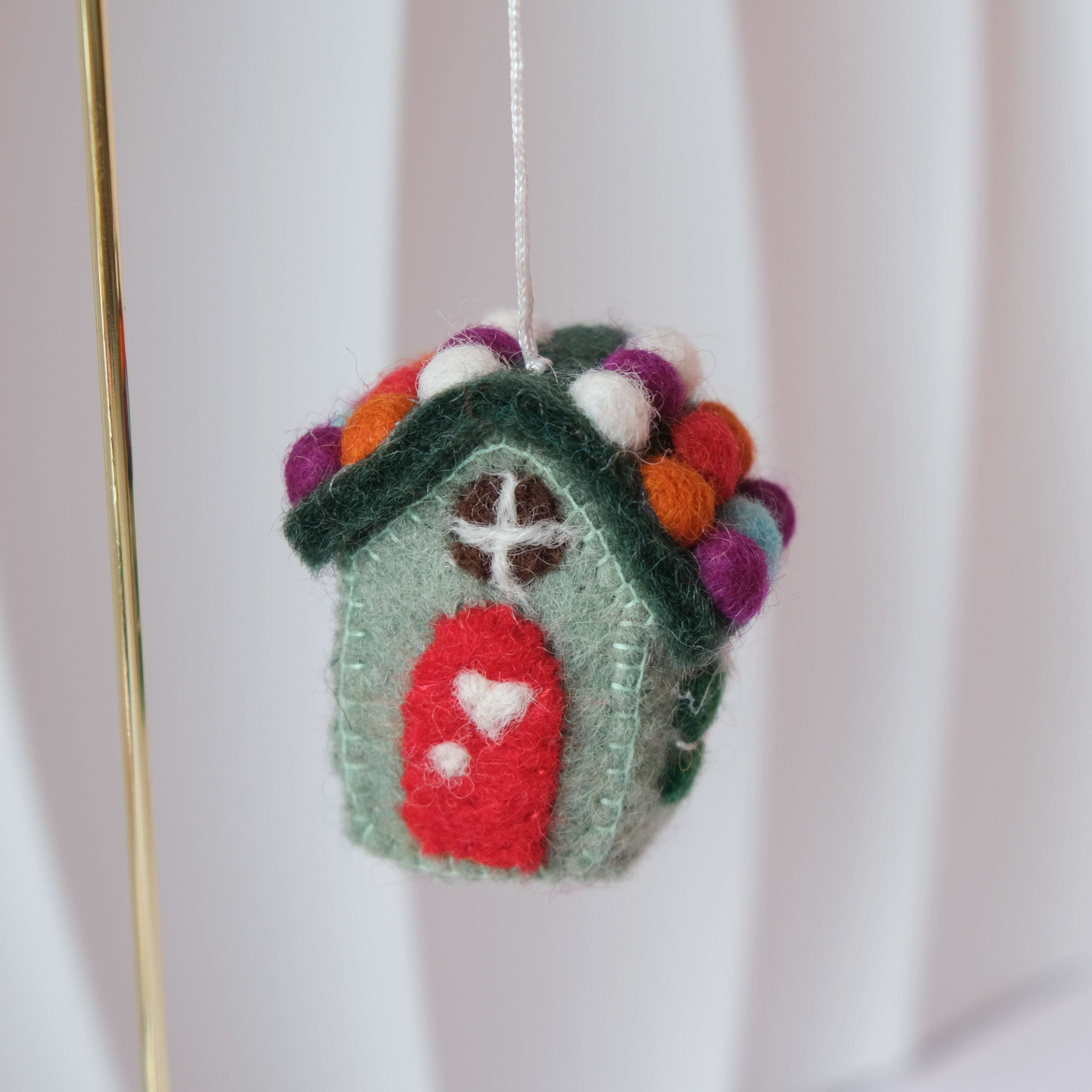 Felted House Pendant