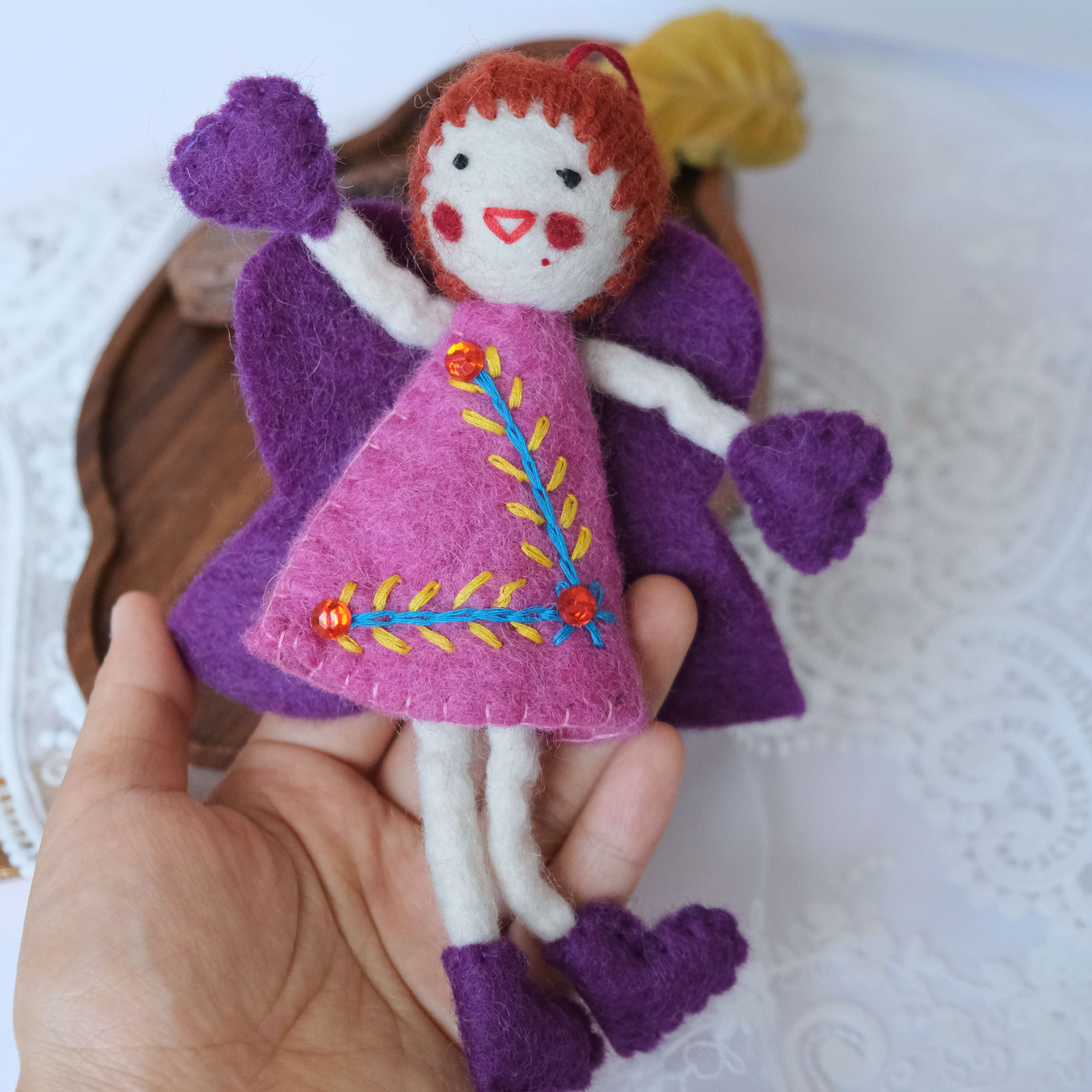 Handmade Felted Doll 