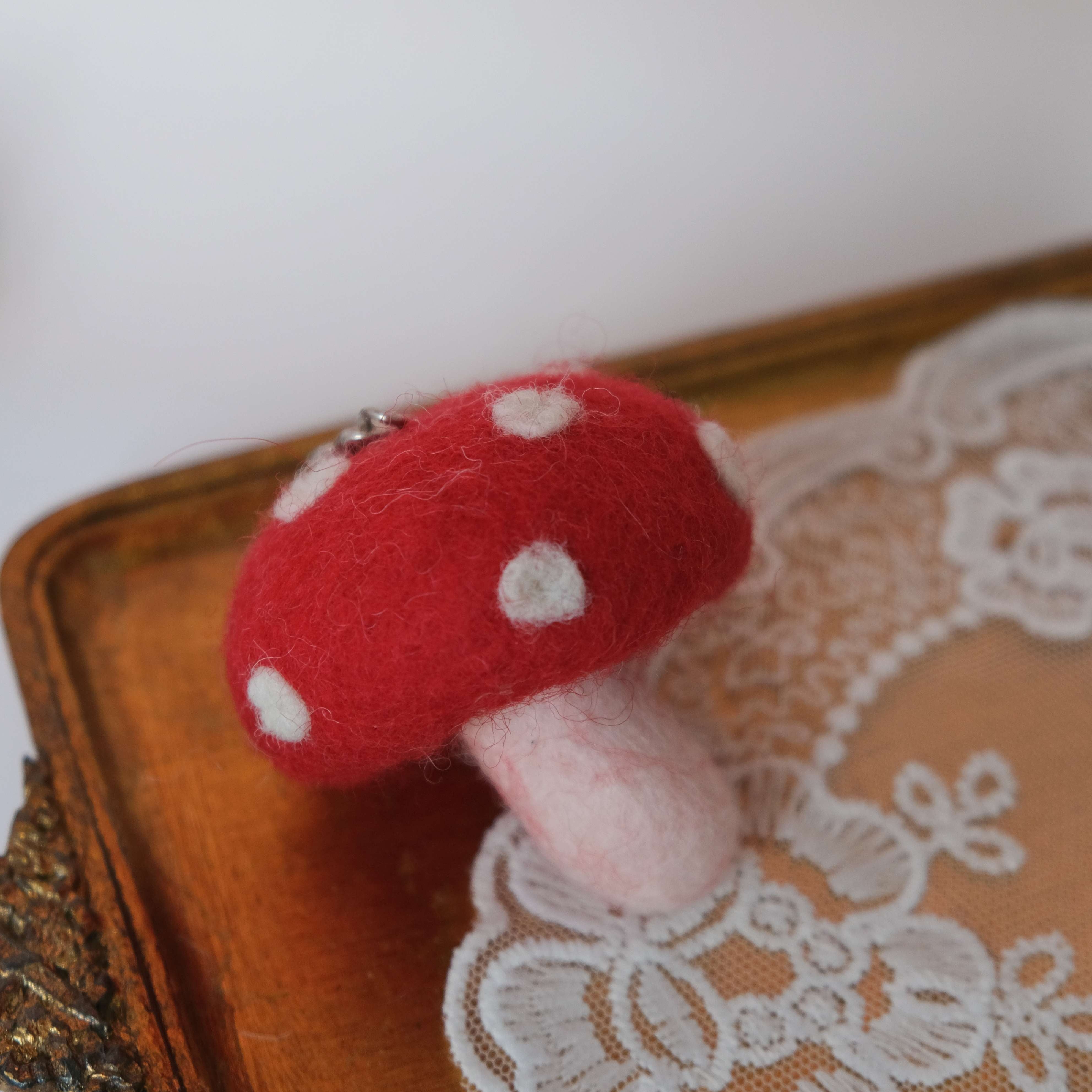 Felt Mushroom Charm