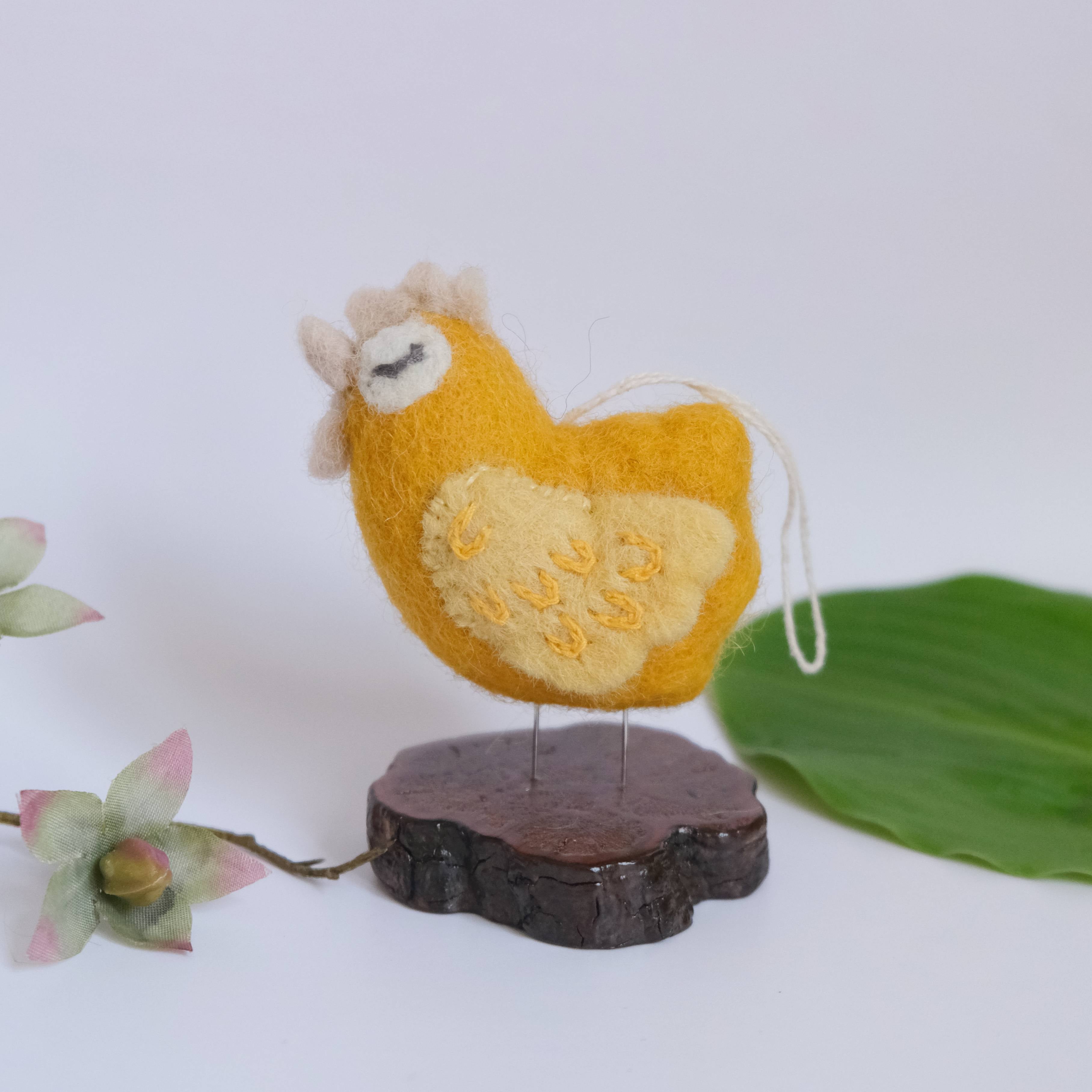 Chicken Felt Ornament