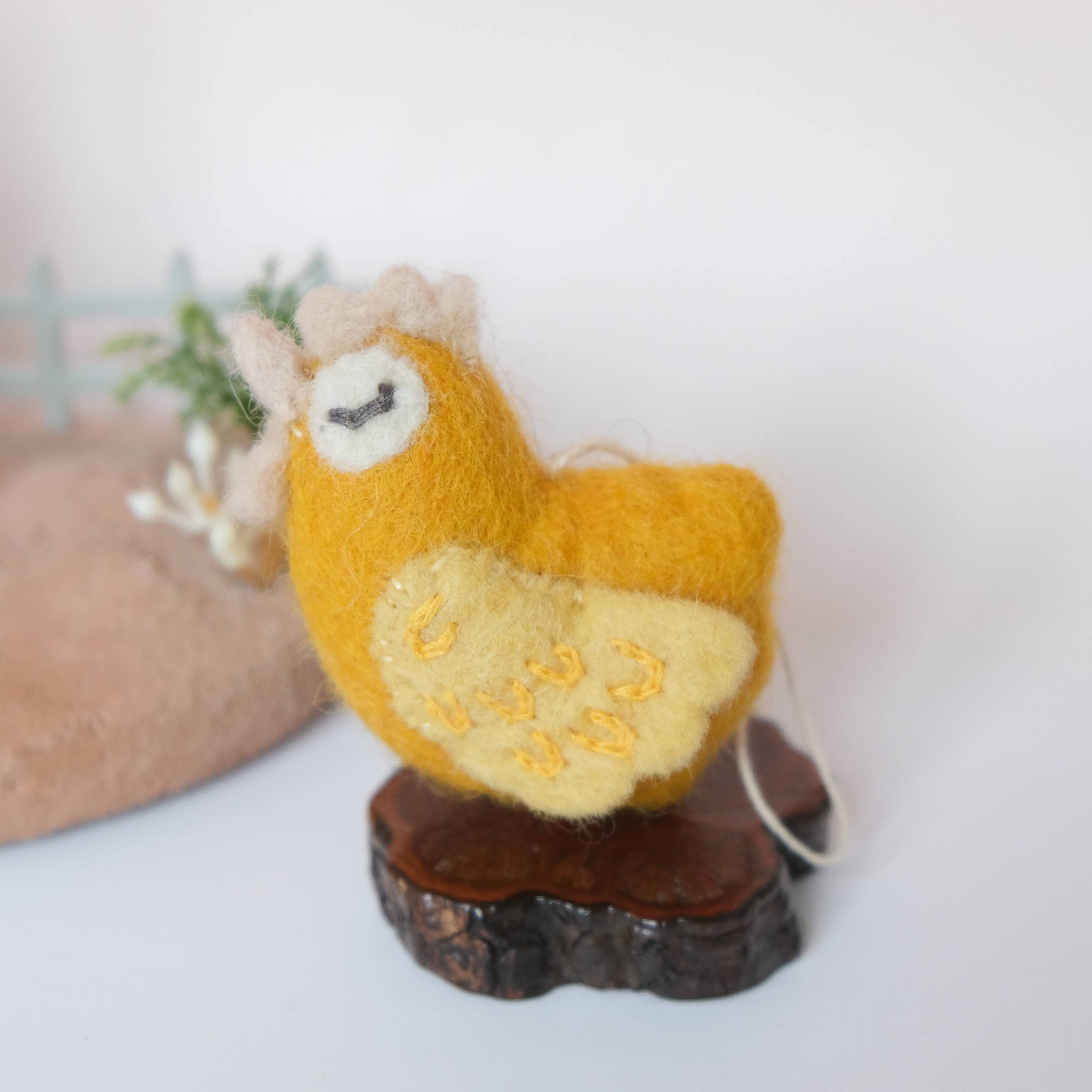 Chicken Felt Ornament